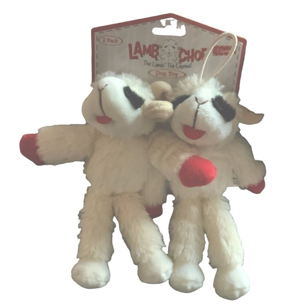 Lamb Chop Dog Toy Pair 8” Each New